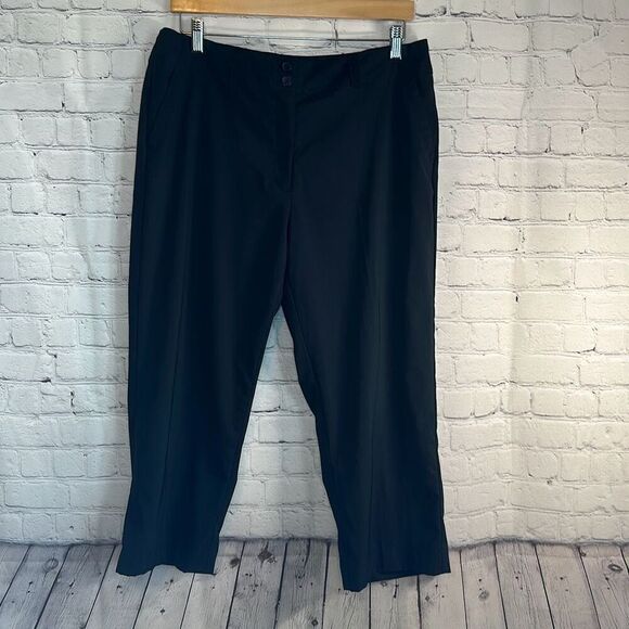 Nike Golf Women's Dri Fit Tournament Crop Pants Black 256860 010 Size 12 - Picture 2 of 14